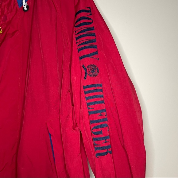 Vintage 90’s Tommy Hilfiger Jacket w/ Built In Hood ~ XXL - Picture 3 of 5